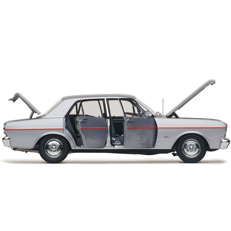 Classic Carlectables Ford XT Falcon GT Frosted Pewter, 1:18 Scale Diecast Model Car