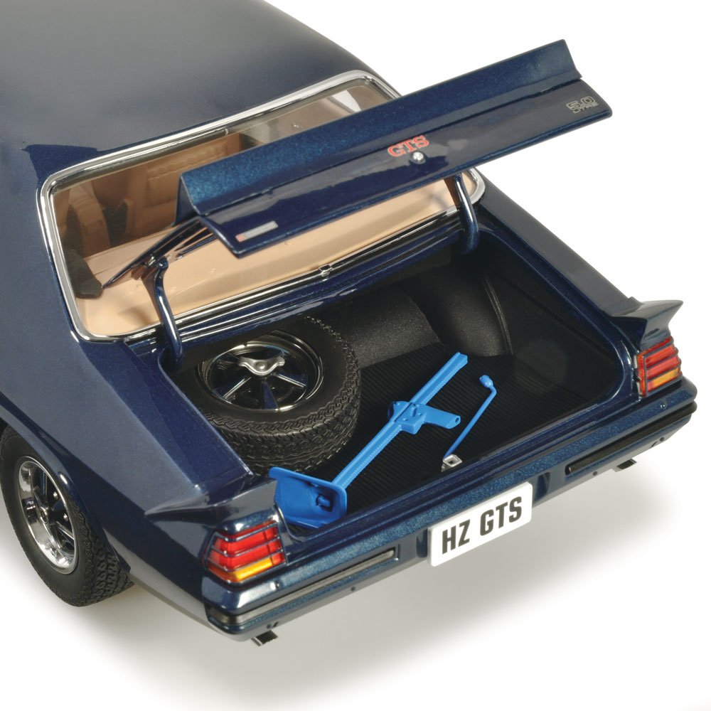 Classic Carlectables Holden HZ GTS Sedan Nocturne Blue Metallic (308ci Engine), 1:18 Scale Diecast Model Car