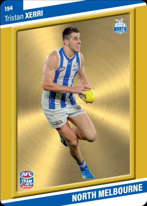 Tristan Xerri, 194, Gold Parallel, 2024 Teamcoach AFL