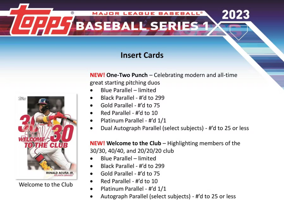 2023 Topps Series 1 MLB Baseball 7-Pack Blaster Box- with Commemorative Relic Card