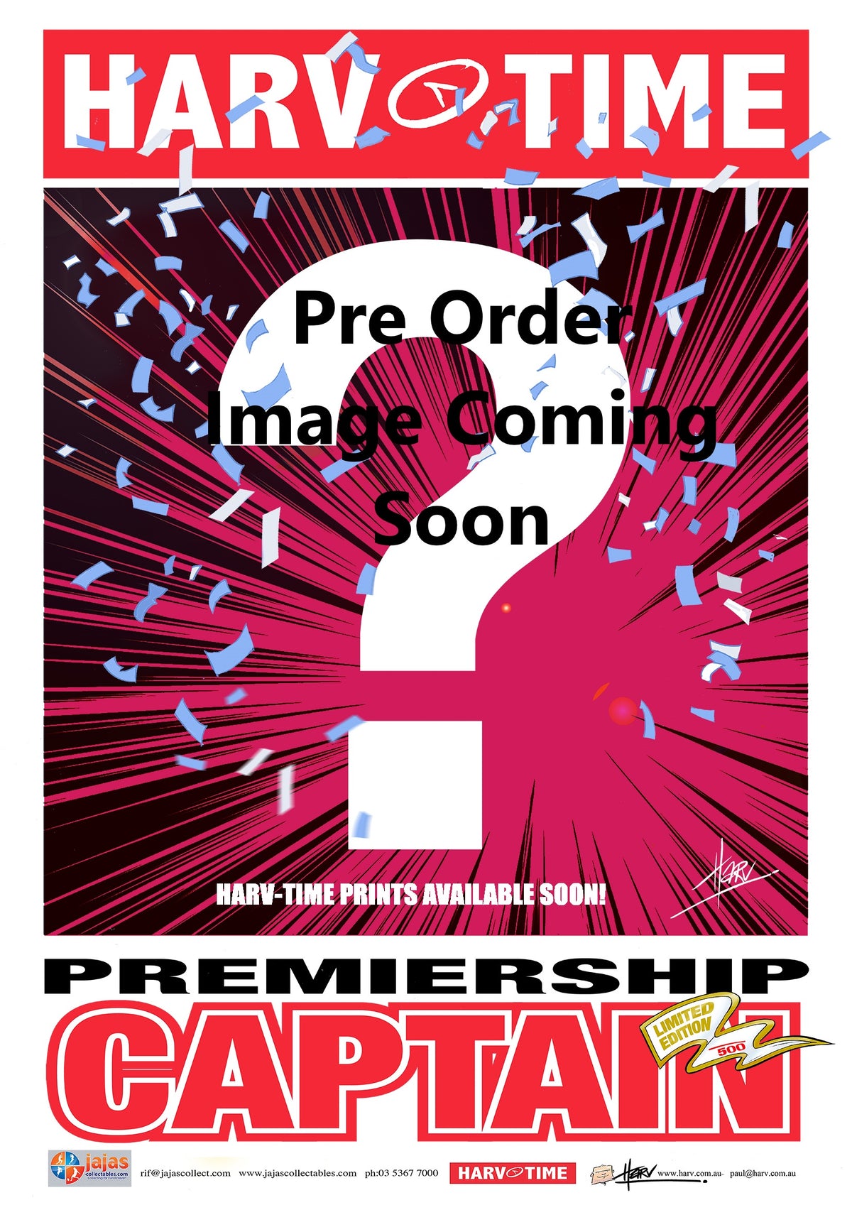 Harris Andrews, Hugh McCluggage & Josh Dunkley, 2026 Premiership Captain Poster, Harv Time