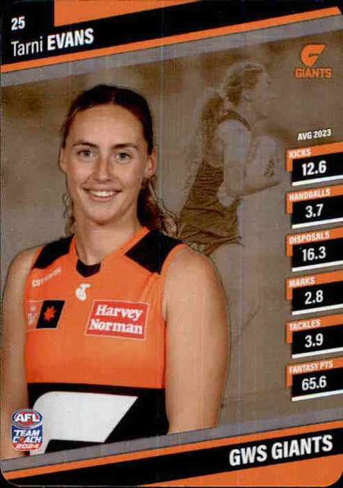 2024 Teamcoach AFLW Silver Parallel Cards - Cards 1 to 54 - Pick Your Card