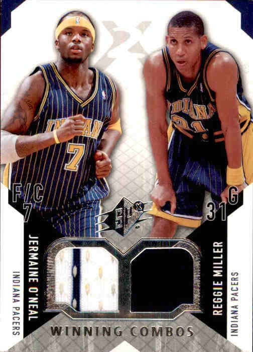 Jermaine O'Neal, Reggie Miller, Winning Combos Game Used, 2004-05 UD SPx Basketball NBA
