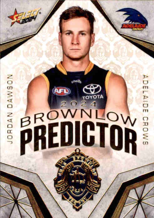 Jordan Dawson, Gold Brownlow Predictor, 2024 Select AFL Footy Stars