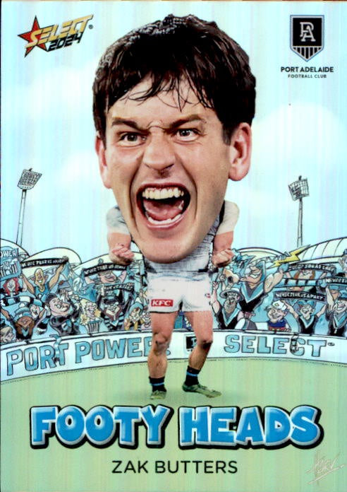 Zak Butters, FH62, Footy Heads, 2024 Select AFL Footy Stars