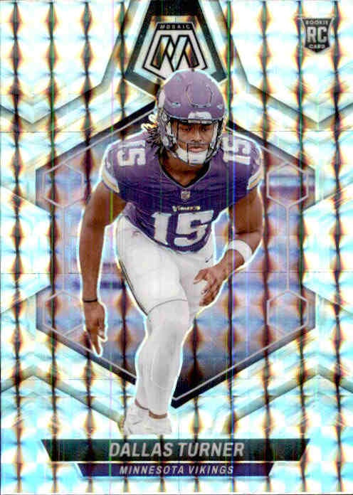 Dallas Turner, RC, Silver Mosaic Prizm, 2024 Panini Mosaic Football NFL