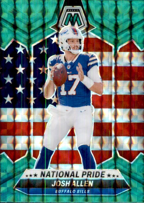 Josh Allen, National Pride, Green Prizm, 2024 Panini Mosaic Football NFL