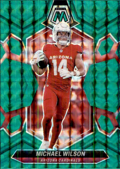 Michael Wilson, Green Prizm, 2024 Panini Mosaic Football NFL