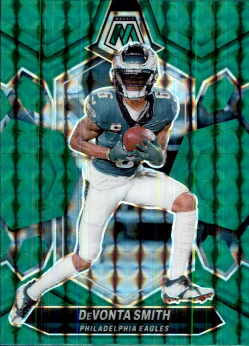 DeVonta Smith, Green Prizm, 2024 Panini Mosaic Football NFL