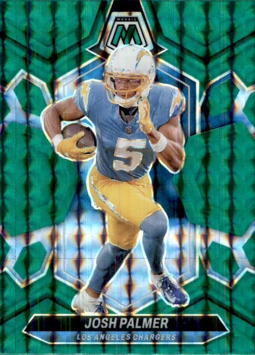Josh Palmer, Green Prizm, 2024 Panini Mosaic Football NFL