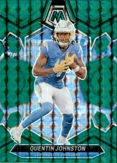 Quentin Johnston, Green Prizm, 2024 Panini Mosaic Football NFL