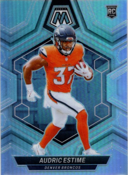 Audric Estime, RC, Silver Prizm, 2024 Panini Mosaic Football NFL