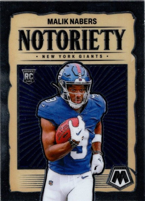 Malik Nabers, RC, Notoriety, 2024 Panini Mosaic Football NFL