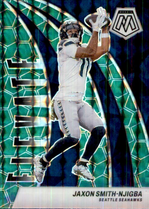 Jaxon Smith-Njigba, Elevate, Green Prizm, 2024 Panini Mosaic Football NFL