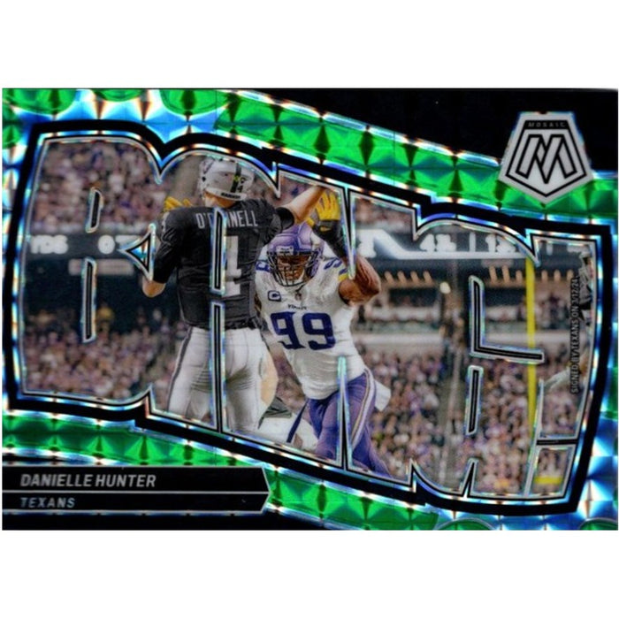 Danielle Hunter, Bang!, Green Prizm, 2024 Panini Mosaic Football NFL