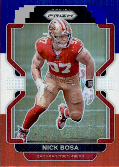 Nick Bosa, Red White Blue Prizm, 2021 Panini Prizm Football NFL