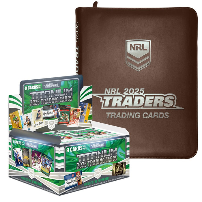 COMBO: 2025 TLA Traders Titanium NRL Rugby League Box & Album