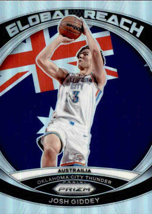 Josh Giddey, Global Reach Silver Prizm, 2023-24 Panini Prizm Basketball NBA