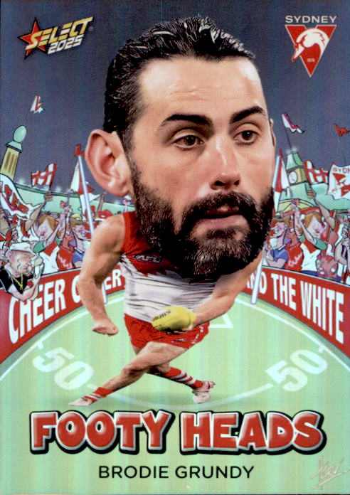 Brodie Grundy, FH91, Footy Heads, 2025 Select AFL Footy Stars
