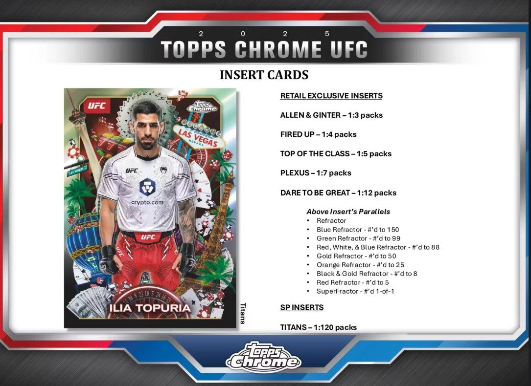 2025 Topps Chrome UFC 6-Pack Blaster Box