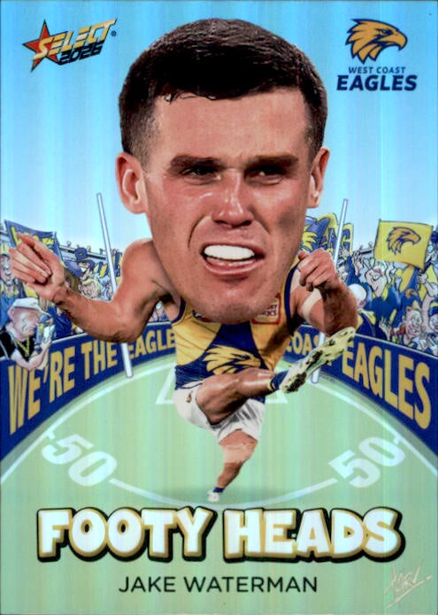Jake Waterman, FH102, Footy Heads, 2026 Select AFL Footy Stars