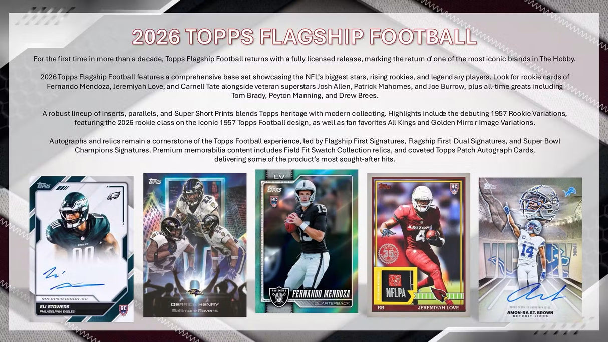 2026 Topps Flagship Football NFL MEGA Box