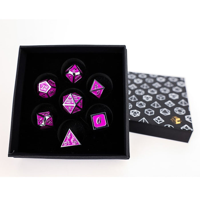 LPG Dice RPG Set Serif Purple/Silver