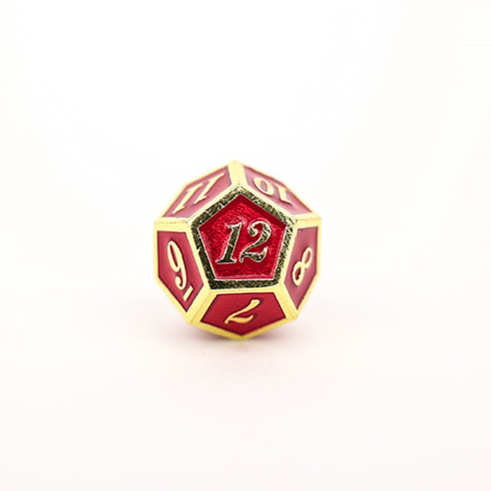 LPG Dice RPG Set Serif Red/Gold