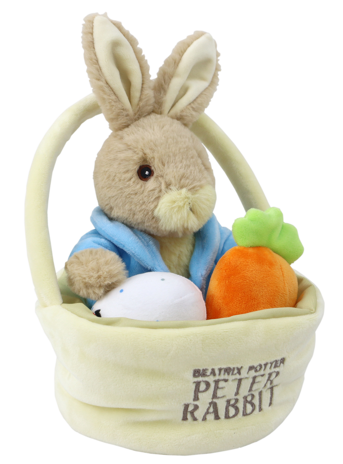 Beatrix Potters Peter Rabbit, Resoftables  9" Plush in Basket