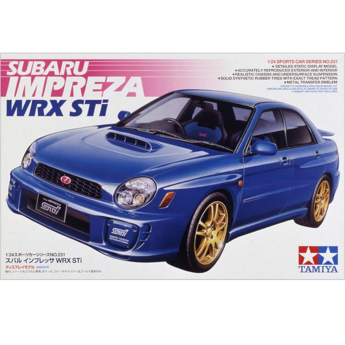 TAMIYA SUBARU IMPREZA WRX STI, 1:24 Scale Model Kit
