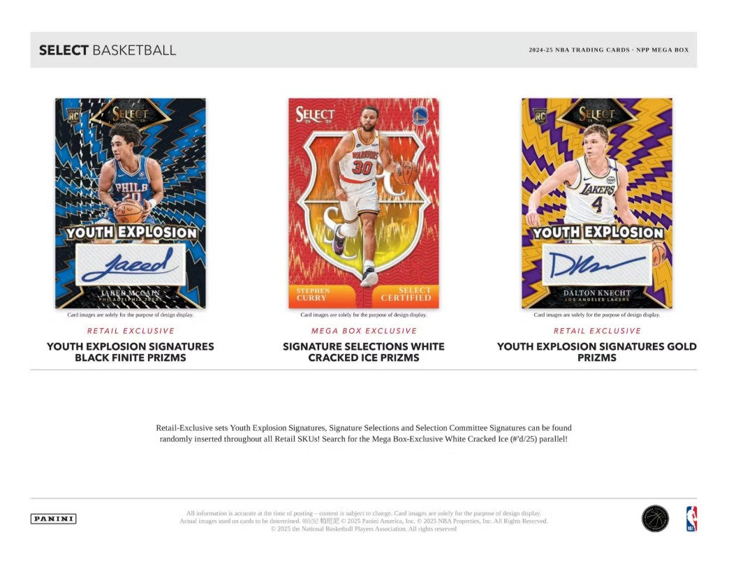 2024/25 Panini Select Basketball Mega Box (Blue,Pink,Orange Cracked Ice!)