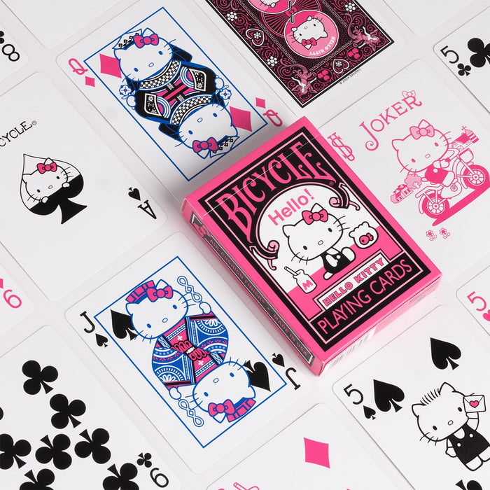 Bicycle Hello Kitty Black & Pink Playing Cards