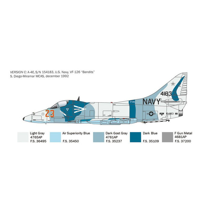 ITALERI A-4 E/F/G SKYHAWK 1:48 Scale Model Kit AUST.DECALS