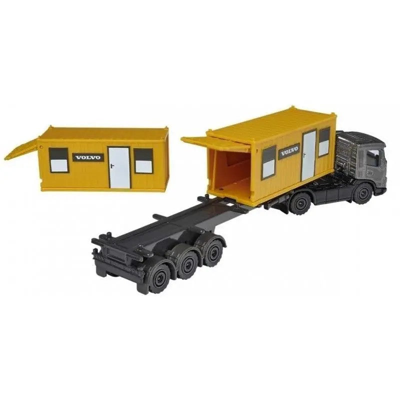 FMX Construction Container - Majorette: Volvo Transporters, 1:64 Scale Diecast Truck