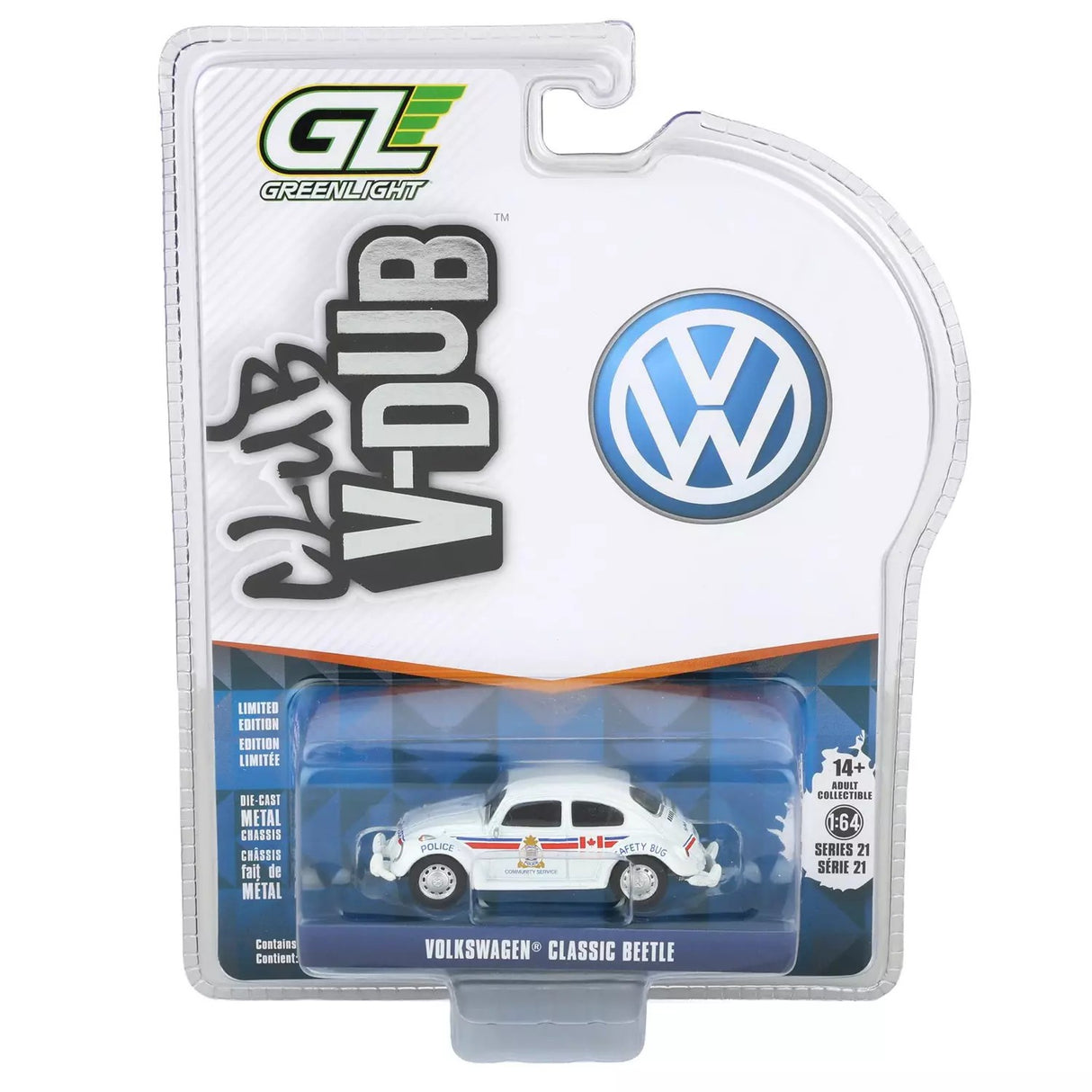 Volkswagen VW Classic Beetle, Club V-DUB, 1:64 Diecast Car