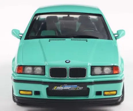 1991 BMW M3 E36 Coupe Mint Green, 1:18 Scale Diecast Car