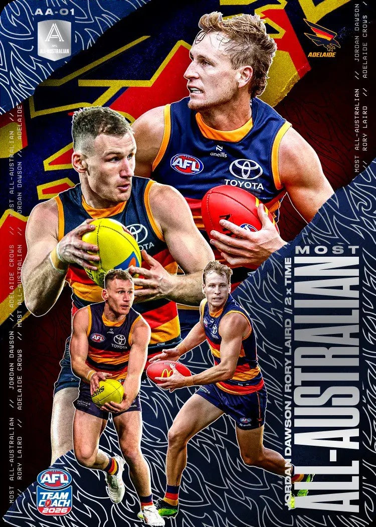 Jordan Dawson / Rory Laird, All-Australian Silver, 2026 Teamcoach AFL
