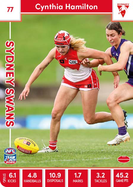 2023 Teamcoach AFLW Common Cards -  Cards 1 to 90 - Pick Your Card