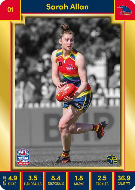 2023 Teamcoach AFLW GOLD Parallel Cards -  Cards 1 to 90 - Pick Your Card