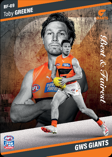 Toby Greene, BF-09, Best & Fairest, 2024 Teamcoach AFL