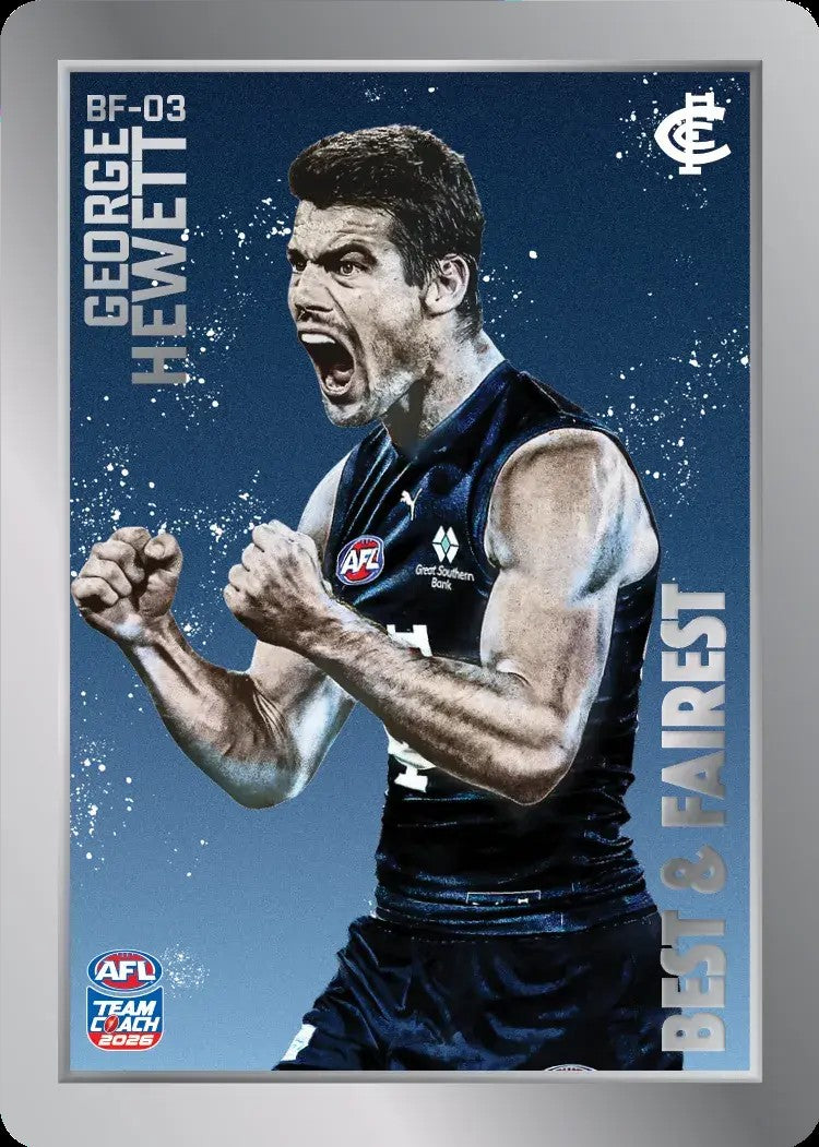 2026 Teamcoach AFL Silver Best & Fairest Cards - Cards BF-01 to BF-18 - Pick Your Card