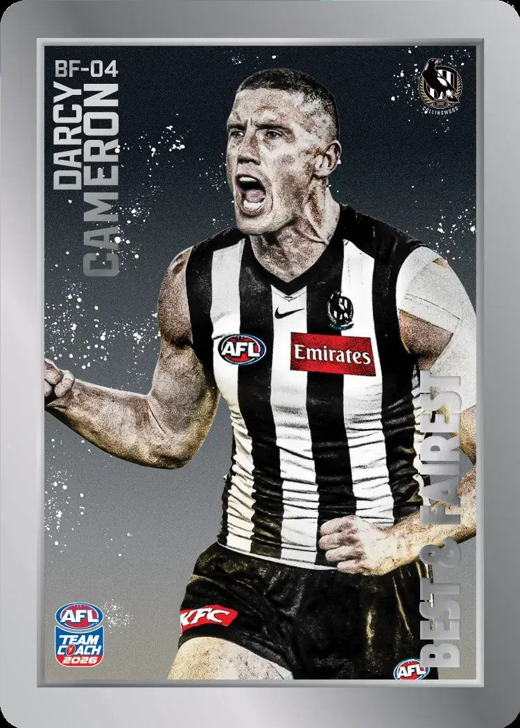 2026 Teamcoach AFL Silver Best & Fairest Cards - Cards BF-01 to BF-18 - Pick Your Card