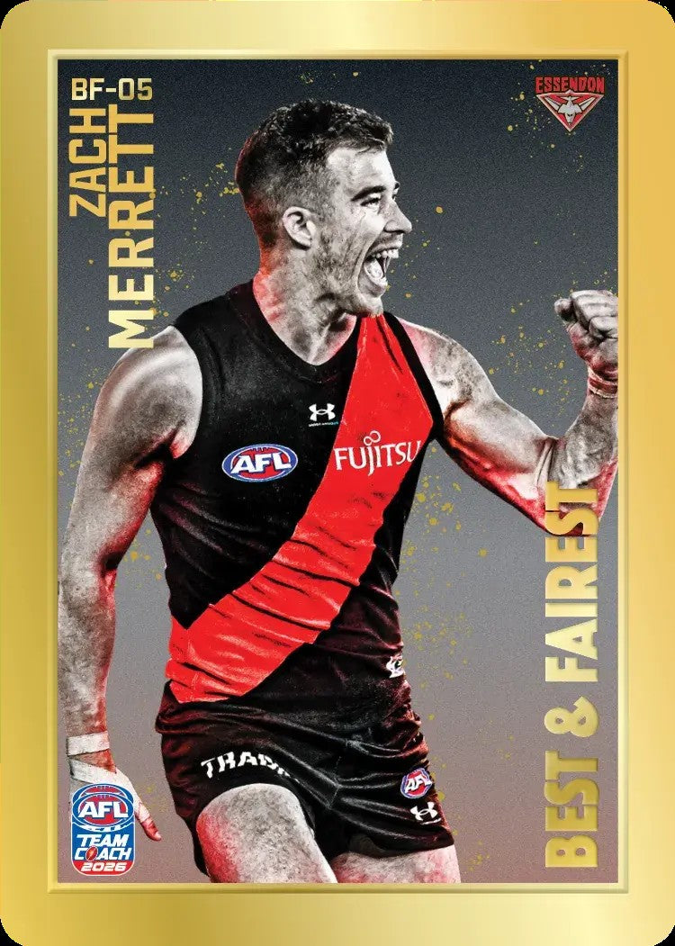 2026 Teamcoach AFL GOLD Best & Fairest Cards - Cards BF-01 to BF-18 - Pick Your Card