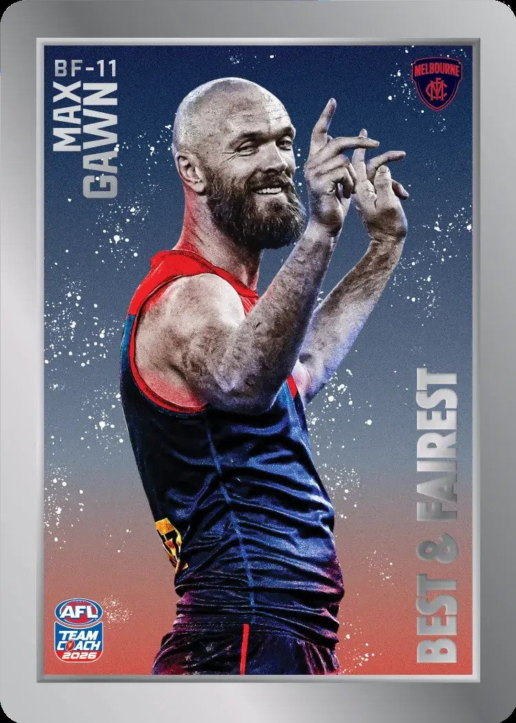 2026 Teamcoach AFL Silver Best & Fairest Cards - Cards BF-01 to BF-18 - Pick Your Card