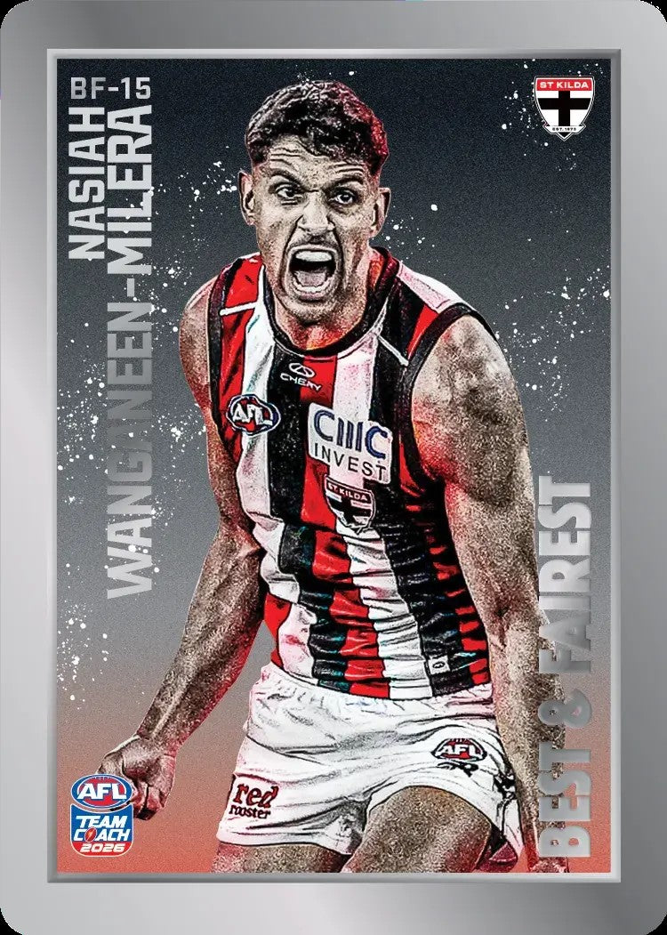 2026 Teamcoach AFL Silver Best & Fairest Cards - Cards BF-01 to BF-18 - Pick Your Card