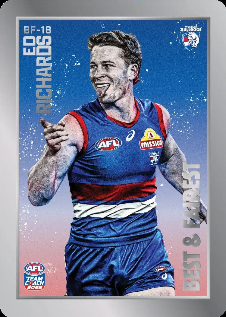 2026 Teamcoach AFL Silver Best & Fairest Cards - Cards BF-01 to BF-18 - Pick Your Card
