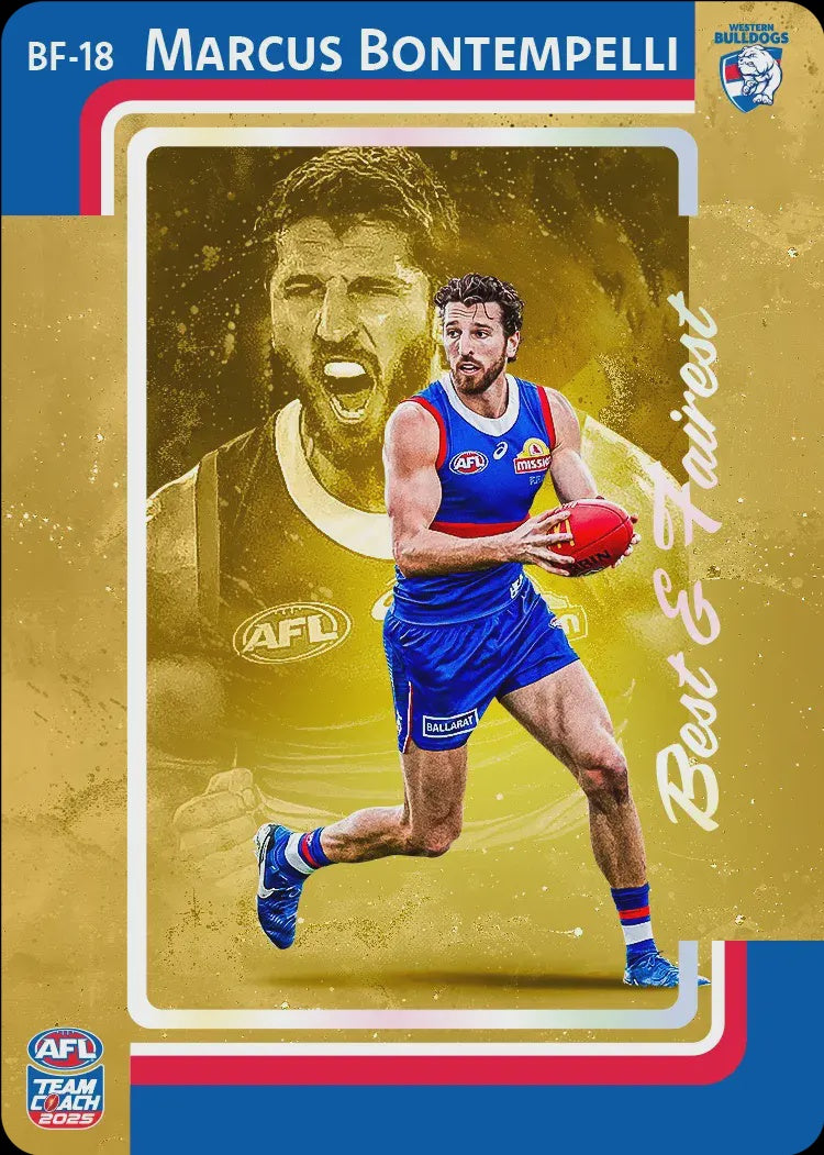 Marcus Bontempelli, BF-18, GOLD Best & Fairest, 2025 Teamcoach AFL
