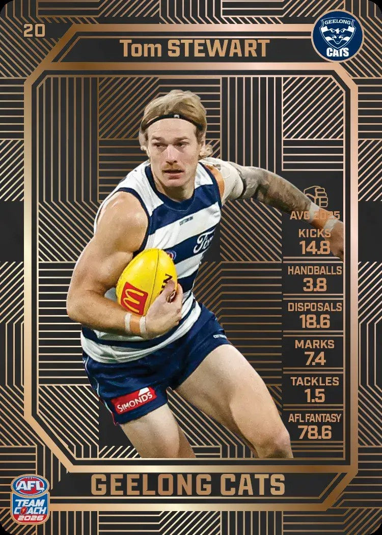 Tom Stewart, #20, Bronze, 2026 Teamcoach AFL