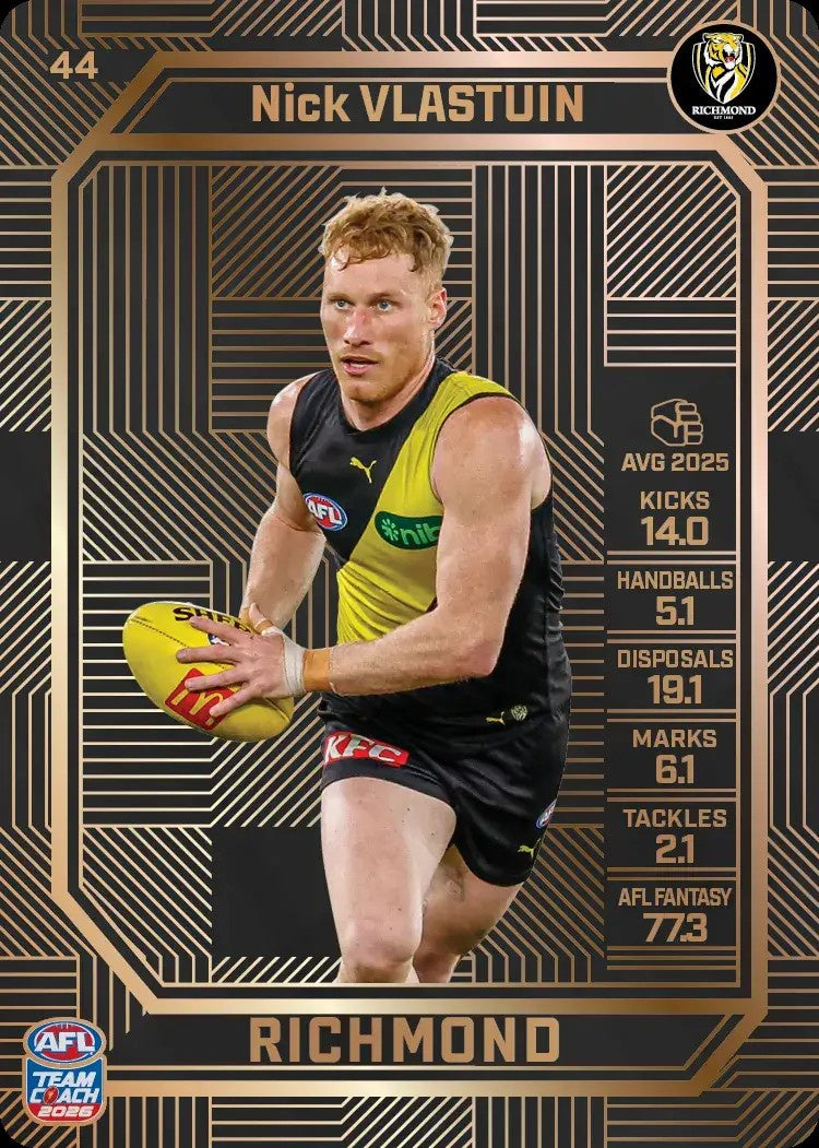 Nick Vlastuin, #44, Bronze, 2026 Teamcoach AFL