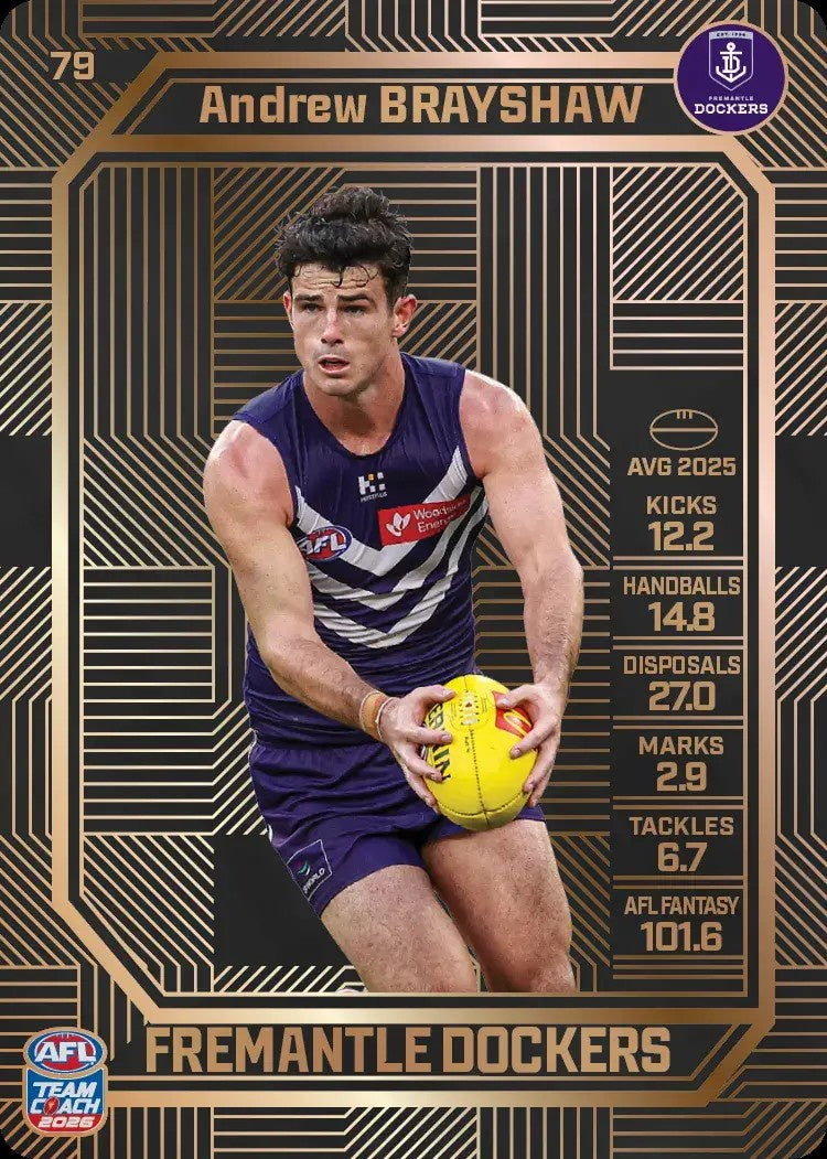 Andrew Brayshaw, #79, Bronze, 2026 Teamcoach AFL